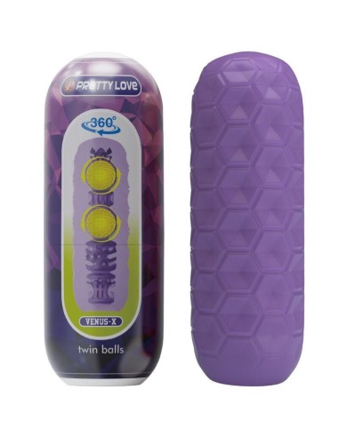 Pretty Love - Twin Balls Masturbador Masculino Morado