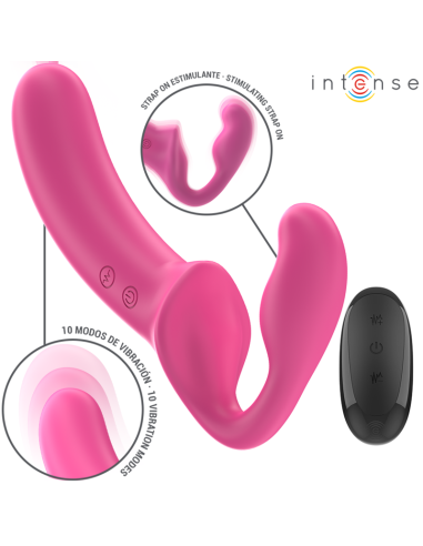 Intense - Amy Vibrador Doble 20 Cm Rosa Control Remoto