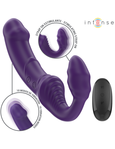 Intense - Jill Vibrador Doble 20 Cm Violeta Control Remoto