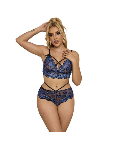 Subblime - 954062 Sujetador + Panties Encaje Azul S/m