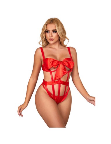 Subblime - 954468 Body Sexy Calado Con Lazo Rojo S/m