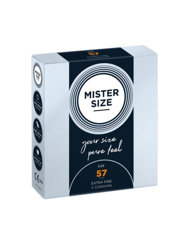 Mister Size - Preservativos Talla L 57 Mm (3 Unidades)