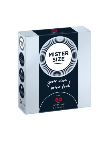 Mister Size - Preservativos Talla Xl 60 Mm (3 Unidades)