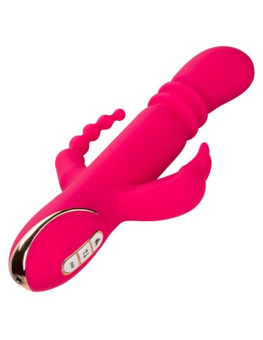 Calexotics - Jack Fantasy Triple Vibrador Calentable Rabbit Rosa