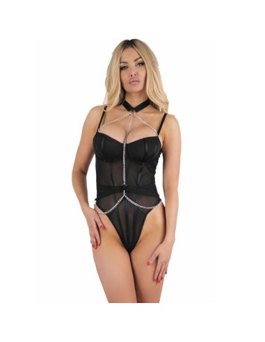 Livco Corsetti Fashion - Rubika Lc Xg079 Body Con Gargantilla Negro Xl