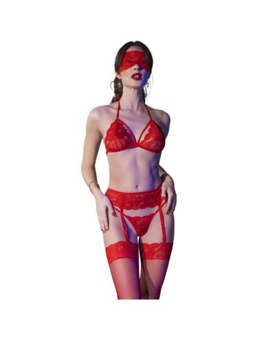 Chilirose - Cr 4467 Set Cuatro Piezas Rojo L/xl