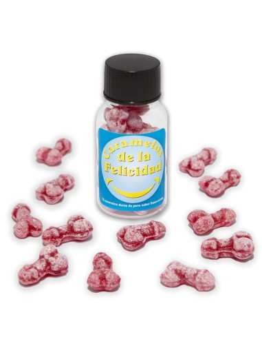 Bote De 12 Caramelos Pene Sabor Fresas Con Cereza