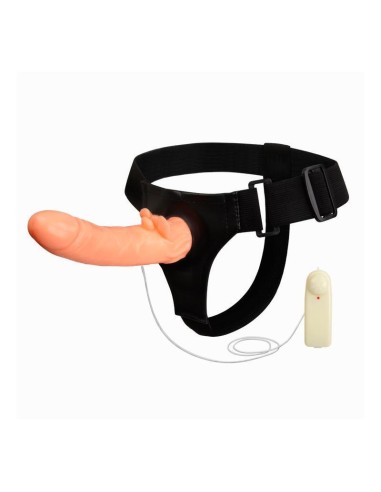 Baile Arnés Con Dildo Y Control Remoto 18 Cm