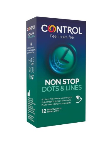 Control - Nonstop Puntos Y Estrias Preservativos 12 Unidades