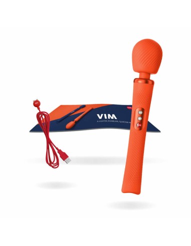 Fun Factory - Vim Wand Rumble Vibrador Recargable Silicona Naranja