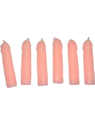 Diablo Picante - 6 Velas Forma Pene Carne