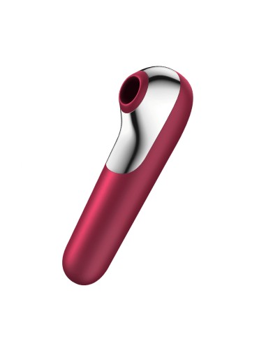 Satisfyer Dual Love Vibrador Y Succionador Con Aire Pulsado Rojo