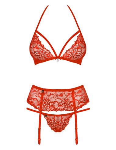 Obsessive - 838-seg-3 Set Con Liguero S/m