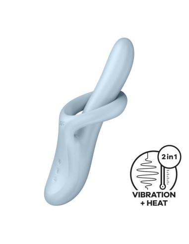 Heat Flex 4 Vibrador Con Rotador Y Calor Azul