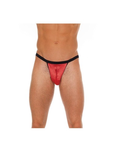 Tanga Con Cremallera Rojo Y Negro Talla única