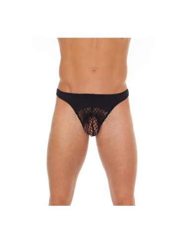 Tanga Rejilla Negro Talla única