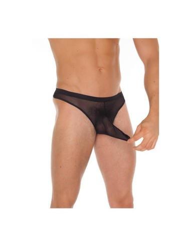 Tanga Rejilla Negro Talla única