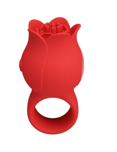 Pretty Love - Jae Vibrador De Dedo Forma De Rosa 10 Vibraciones Rojo