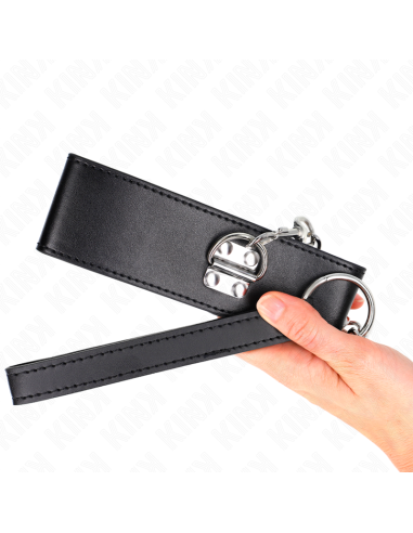 Kink - Collar Con Correa 65 Cm Ancho Negro Ajustable 33.5-41 Cm X 5 Cm