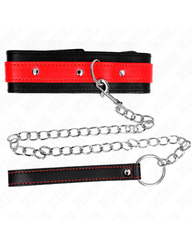 Kink - Collar Con Correa 65 Cm Rojo Ajustable 36-43 Cm X 5 Cm