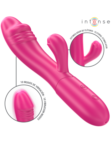 Intense - Ivy Vibrador Flexible 10 Vibraciones Con Lengua Estimuladora Rosa