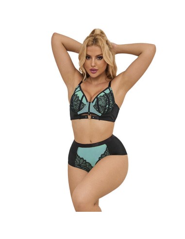 Subblime - 955557 Conjunto Sujetador Con Cremallera De Malla De Charol Verde S/m