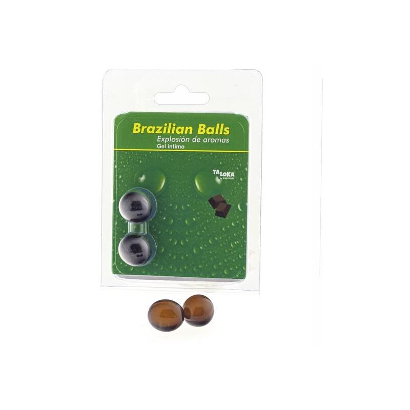 2  Brazilian Balls Explosion De Aromas Gel Intimo -  Chocolate