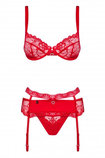 Heartina Set 3 Piezas Color Rojo Talla (Interno):L/Xl