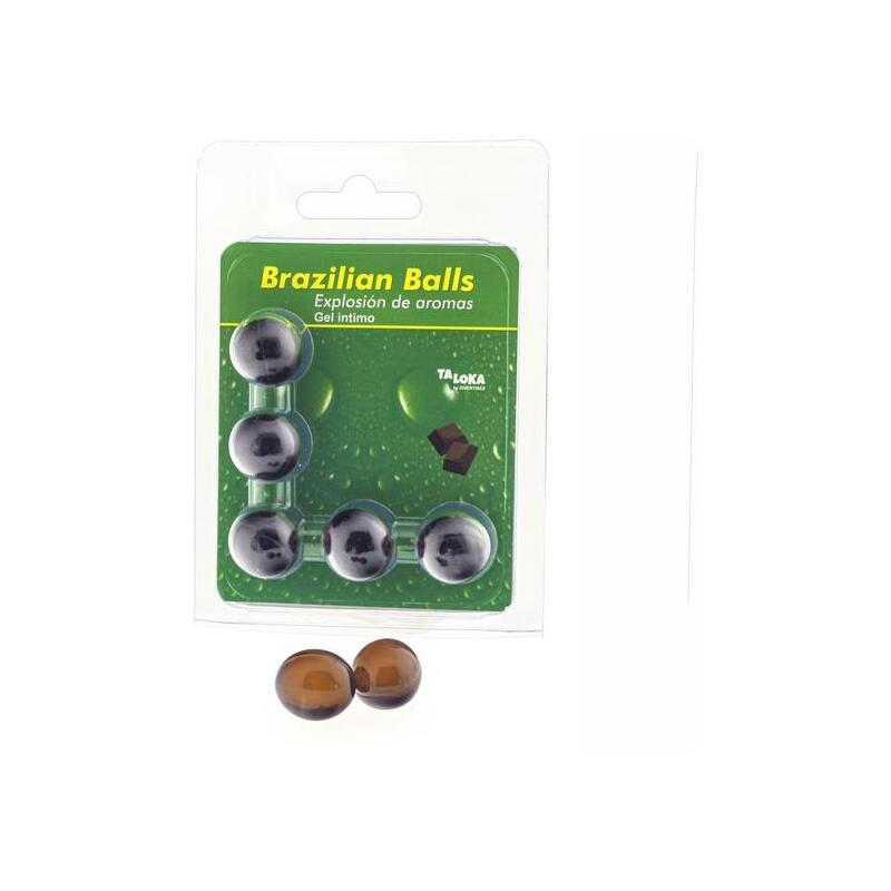 5  Brazilian Balls Explosion De Aromas Gel Intimo - Chocolate