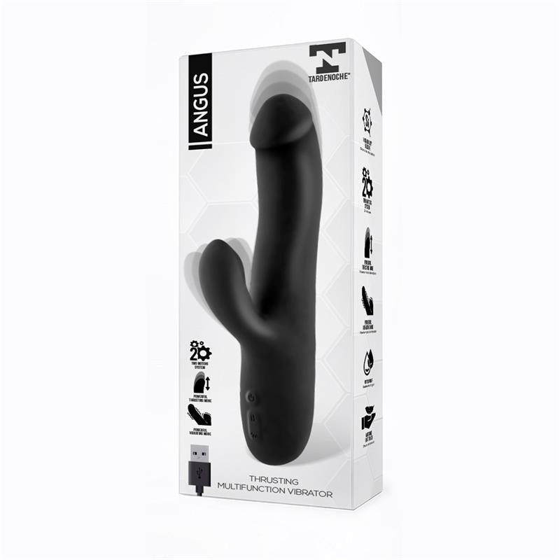 Angus Vibrador Con Función De Movimiento Thursting 2 Motores Silicona Usb
