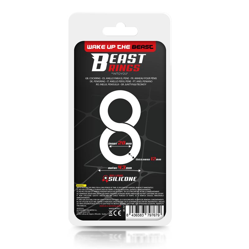 Anillo Doble Para El Pene 100% Silicona Líquida 2 Cm Negro