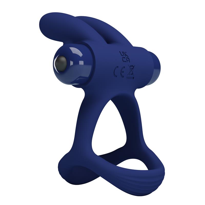 Pretty Love - Francisco Doble Anillo Vibrador Rabbit Azul