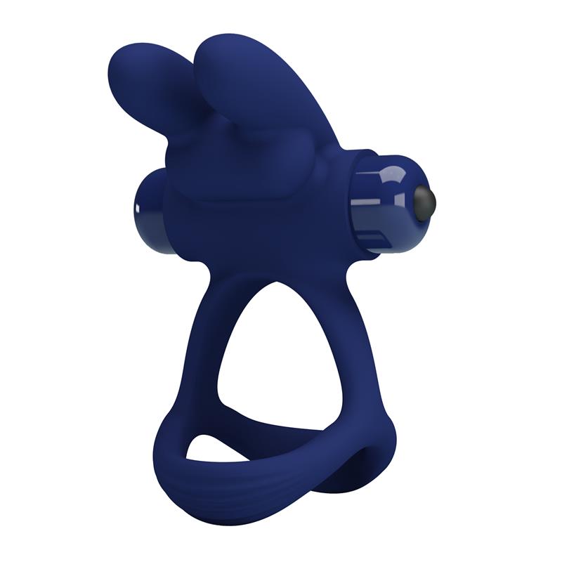 Pretty Love - Francisco Doble Anillo Vibrador Rabbit Azul