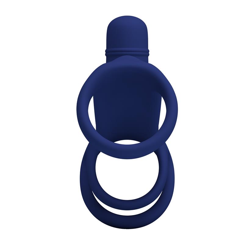 Pretty Love - Elish Anillo Vibrador Con Extensión Azul