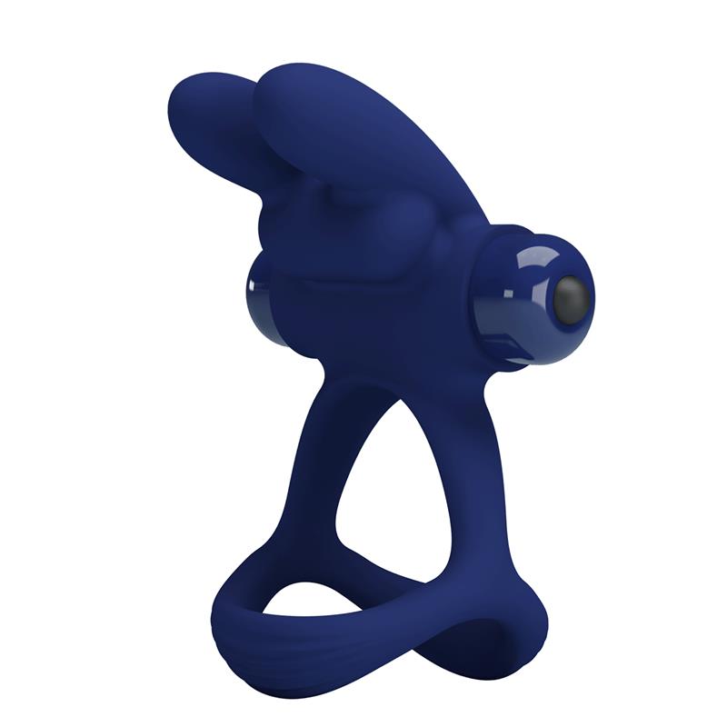 Pretty Love - Francisco Doble Anillo Vibrador Rabbit Azul