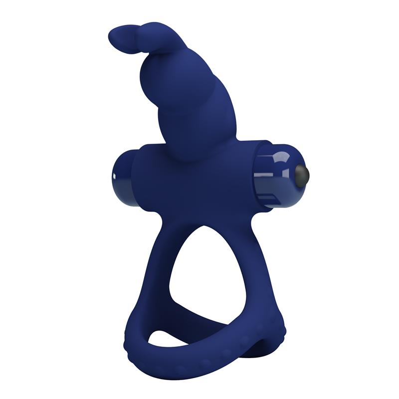 Pretty Love - Luchito Doble Anillo Vibrador Rabbit Azul