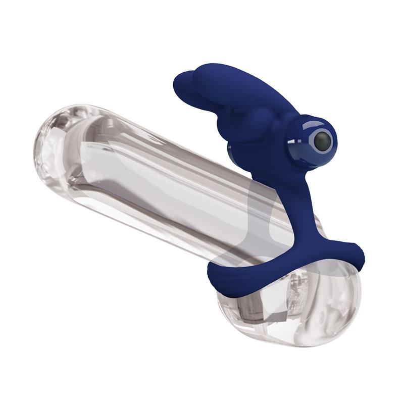 Pretty Love - Francisco Doble Anillo Vibrador Rabbit Azul