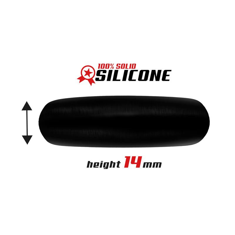 Anillo Para El Pene Forma Plana Silicona Sólida 3.5 Cm Negro