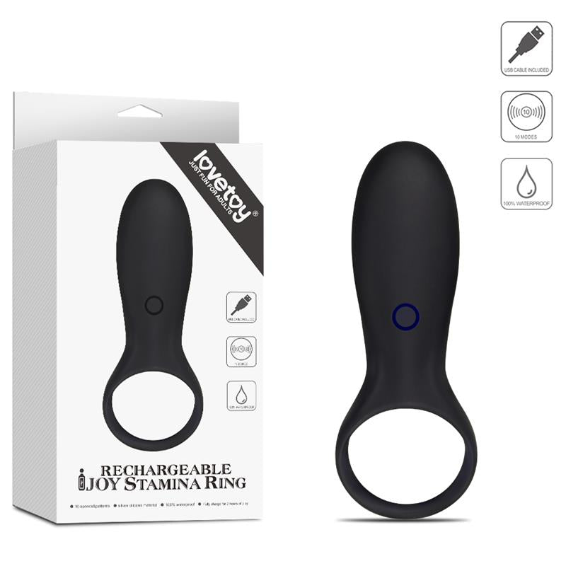 Anillo Para El Pene Ijoy Stamina Ring Usb Negro