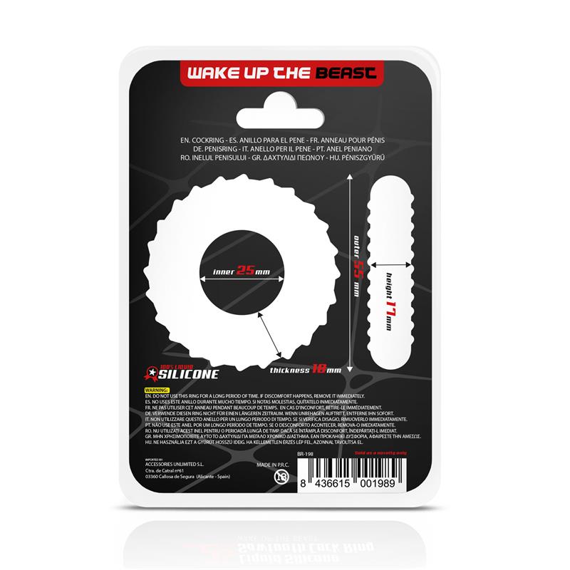 Anillo Para El Pene Sawtooth Silicona Líquida 25 Mm