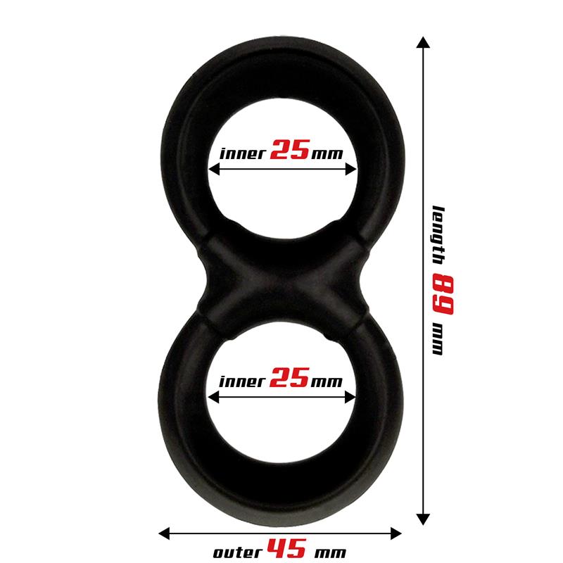 Anillo Pene Y Testículos Silicona Líquida 25 Mm