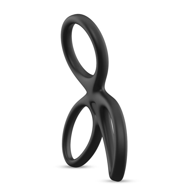 Anillo Triple Pene Y Testículos Silicona Líquida Flexible