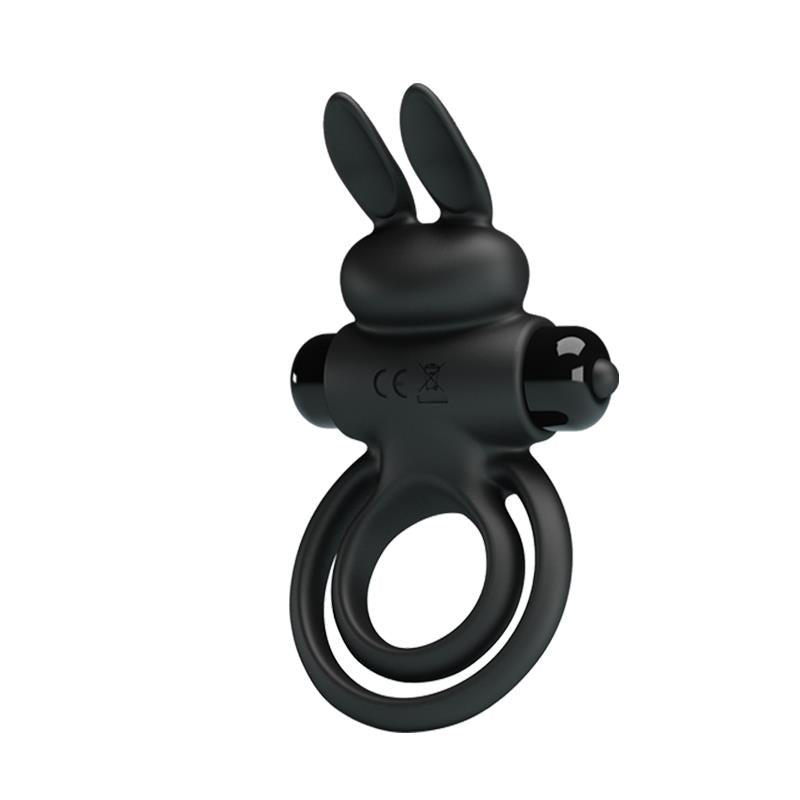 Pretty Love - Anillo Vibrador Iii Conejo Para Pene Negro