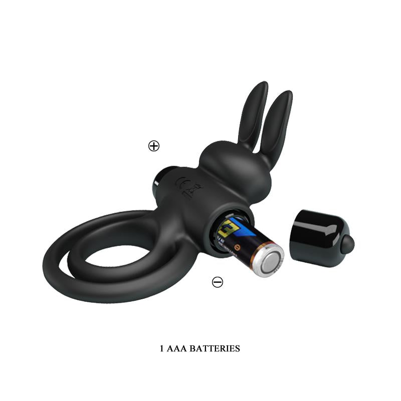 Pretty Love - Anillo Vibrador Iii Conejo Para Pene Negro