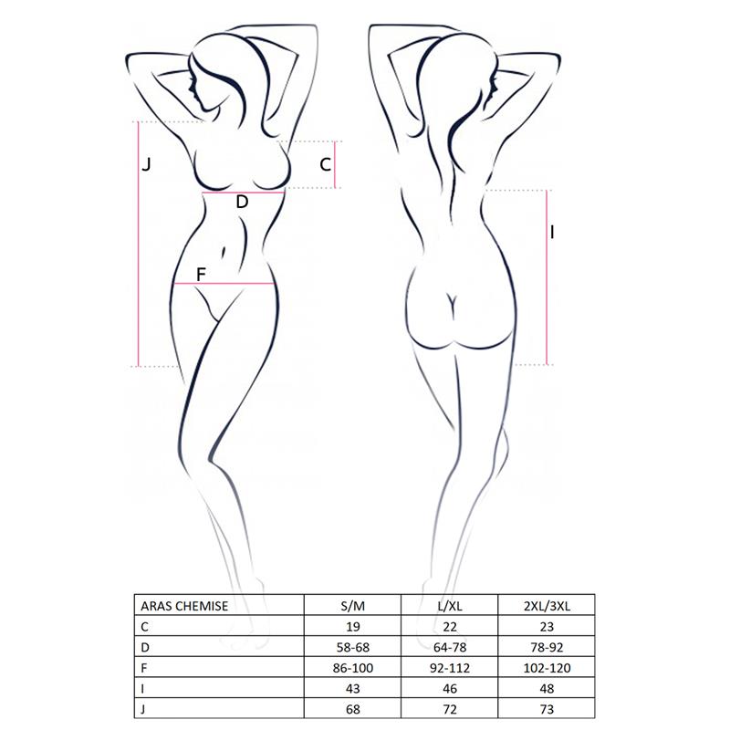 Aras Chemise Negro Talla (Interno):S/M