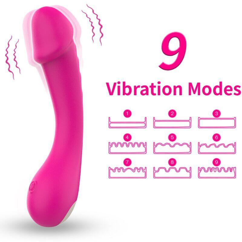 Armony - Dildo Vibrador Punto G Silicona Fucsia