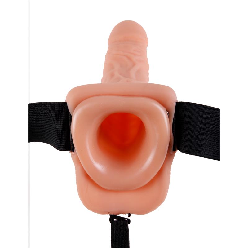 Fetish Fantasy Series - 7 Hollow Strap-On With Balls 17.8cm Natural
