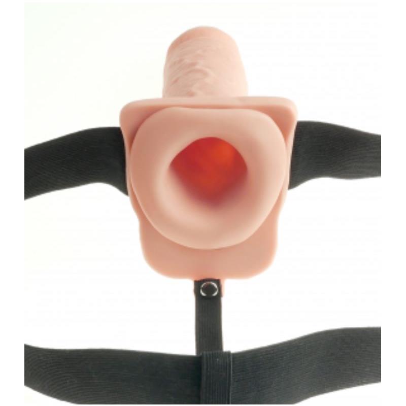 Arnes Elastico Con Dildo Hueco 9 10 Funciones Vibracion Usb Natural