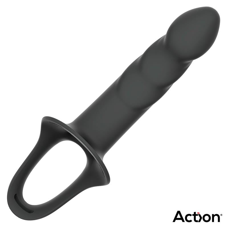Arnés Strap-On Con Dildo Hueco Silicona Premium Talla S Negro
