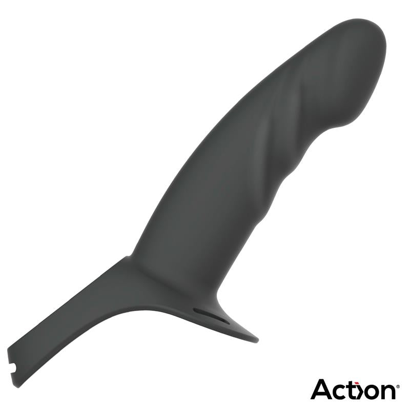 Arnés Strap-On Con Dildo Hueco Silicona Premium Talla S Negro